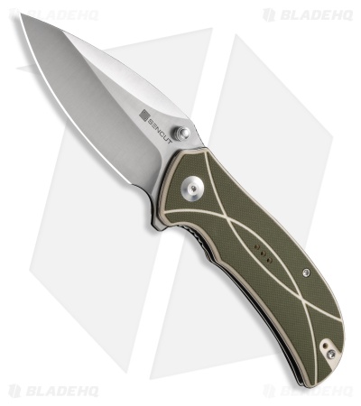 SENCUT Hyrax Liner Lock Knife Green + Ivory G-10 (3.3" Satin 9Cr18MoV) S23097-2