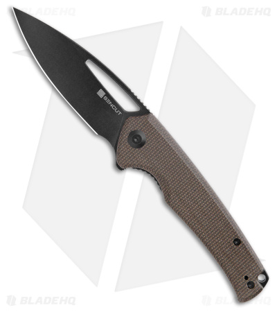 SENCUT Mims Knife Green Micarta (3.5" Black SW) S21013-3
