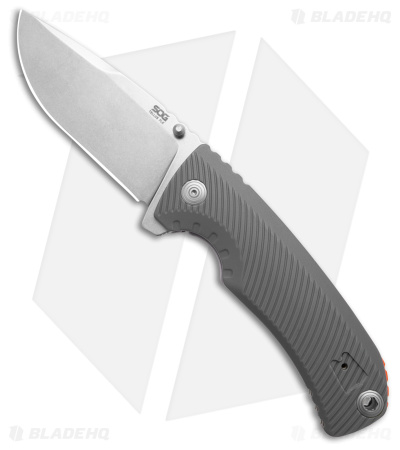 SOG Tellus Frame Lock Knife Wolf Gray FRN (3.65" Stonewash Cryo 440)