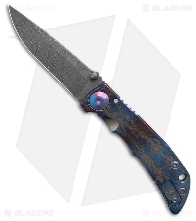 Spartan Blades Mini Harsey Folder Frame Lock Storm Watch Custom (3.25" Damascus)