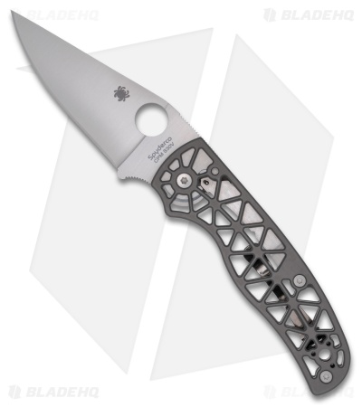 Spyderco Edgerati Compression Lock Knife Gray (3.6" Satin S30V)