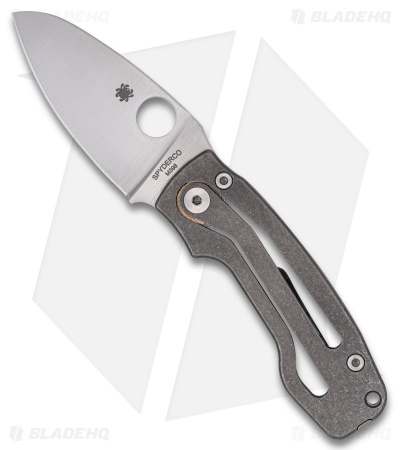 Spyderco PITS 2 Slipit Knife Matte Titanium (2.7" Satin M398) C269TIP