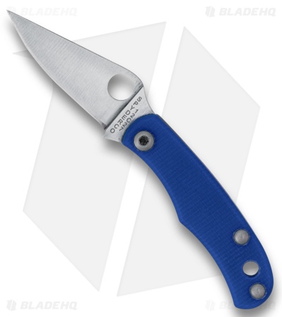 Spyderco Bug Slip Joint Knife Blue G-10 (1.3" Satin 12c27)