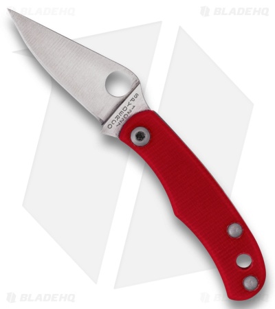 Spyderco Bug Slip Joint Knife Red G-10 (1.3" Satin 12c27)