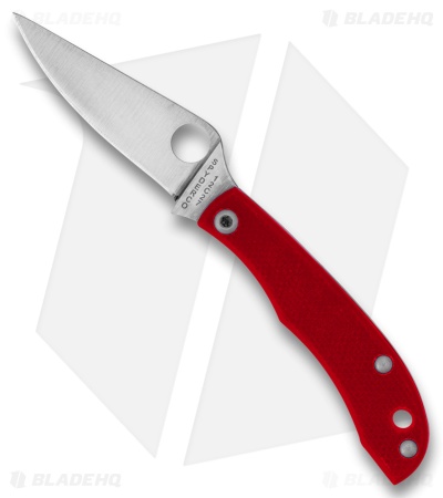 Spyderco Honeybee Slip Joint Knife Red G-10 (1.7" Satin 12c27)