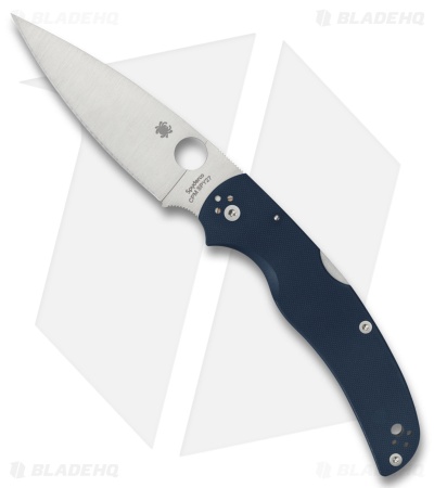 Spyderco Native Chief Lockback Knife Cobalt Blue G-10 (4" Satin CPM SPY27)