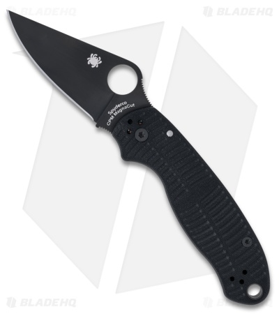 Spyderco Para 3 Salt Compression Lock Knife Black G-10 (2.9" Black MagnaCut)