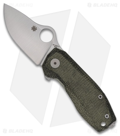 Spyderco SpyNano Flash Batch R.I.L. Knife Ti/Green Micarta (2.6" Satin M398)