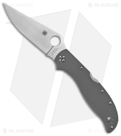 Spyderco Stretch 2 XL Lockback Knife Gray G-10 (4" Satin) C258GPGYCW