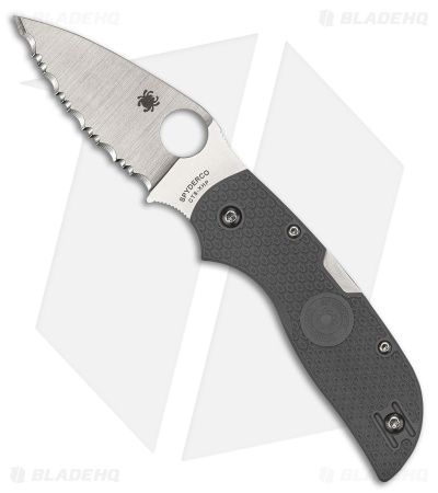Spyderco Chaparral Lightweight Knife Gray FRN (2.8" Satin Full Serr) C152SGY