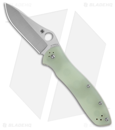 Spyderco Gayle Bradley 2 Pocket Knife Natural Jade G-10 (3.6" Satin CRU-WEAR)