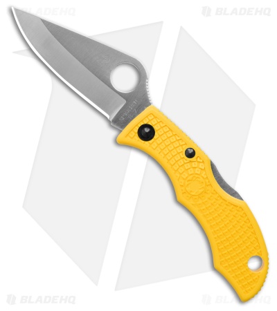 Spyderco Ladybug 3 Salt H2 Knife Yellow FRN (1.94" Satin) LYLP3
