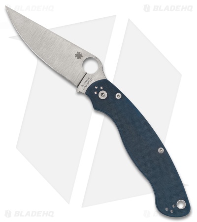 Spyderco Military 2 Compression Lock Knife Cobalt Blue G-10 (4" Satin SPY27)