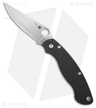 Spyderco Military 2 Compression Lock Knife Black Carbon Fiber (4" Satin S90V)
