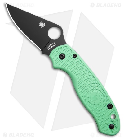 Spyderco M4 Para 3 Lightweight Compression Lock Knife Mint Green FRN (3" Black)