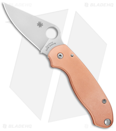 Flytanium Copper Scales + Spyderco Para 3 Pocket Knife (3" Satin)