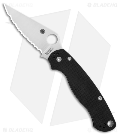 Spyderco Paramilitary 2 Knife G-10 (3.4" Satin Full Serr) C81GS2