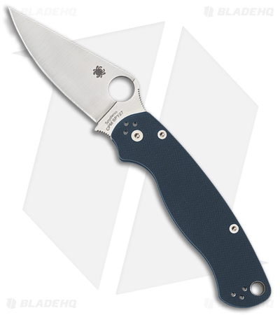 Spyderco Paramilitary 2 Compression Lock Knife Cobalt Blue G-10 (3.45" Satin)
