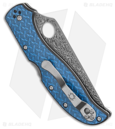 Spyderco Stretch 2 XL Knife Blue Glass Fiber + Damascus