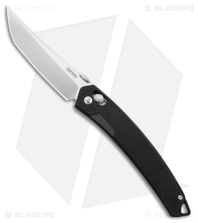 SRM Knives Ambi Lock Knife Black G-10 Satin 9211 - Blade HQ