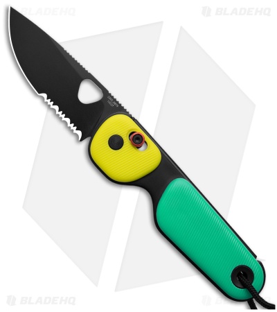 The James Brand The Redstone Slide Lock Knife Neon/Turquoise (2.5" Black Serr)