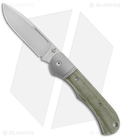 TuyaKnife Tortuga Slip Joint Knife Green Micarta (3.25