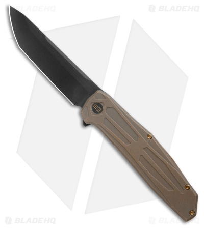 WE Knife Co. Shadowfire Frame Lock Knife Bronze Titanium (3.9" Black SW)