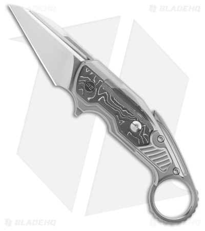 WE Knife Co. Yardbird  Button Lock Knife Ti + Aluminum Foil CF (2.4" Hand Satin)