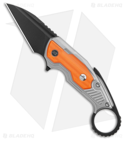 WE Knife Co. Yardbird  Button Lock Knife Titanium + Orange G-10  (2.4" Black SW)