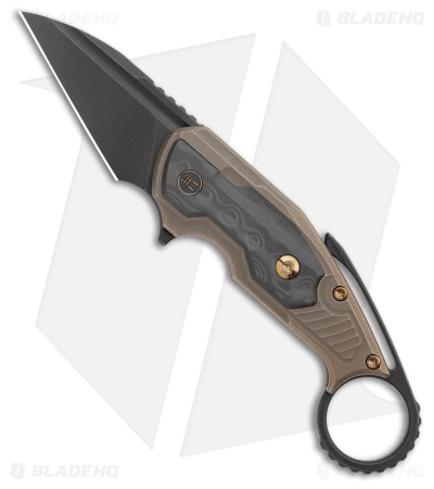 WE Knife Co. Yardbird  Button Lock Knife Titanium + Rose CF (2.4" Black SW)