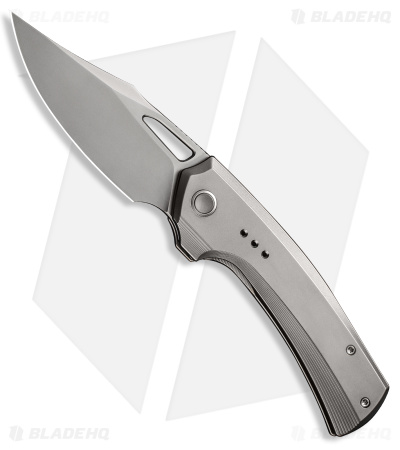 WE Knife Co. Nefaris Frame Lock Knife Bead Blast Titanium (3.5" Bead Blast)