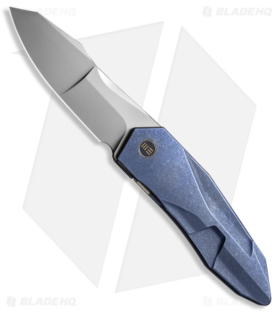 WE Knife Co. Cecchini Solid Frame Lock Knife Blue Titanium (3.9