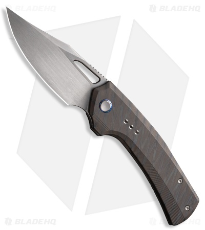 WE Knife Co. Nefaris Frame Lock Knife Tiger Stripe Flamed Titanium (3.5" Satin)
