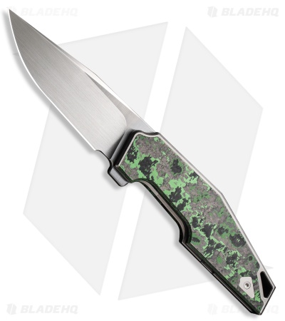 WE Knife Co. OAO Flipper Knife Integral Titanium Jungle Fat CF (3.4