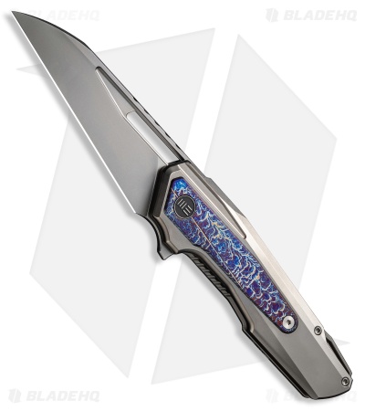 WE Knife Co. Falcaria Frame Lock Knife Polished/BB/Flamed Ti (3.64" BB)