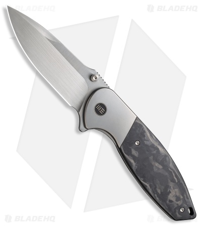 WE Knife Co. Nitro OG Frame Lock Knife Titanium + Marbled CF (3.75" Hand Satin)