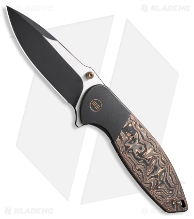 WE Knife Co. Nitro OG Frame Lock Knife Black Ti + Copper CF (3.75" Two-Tone)