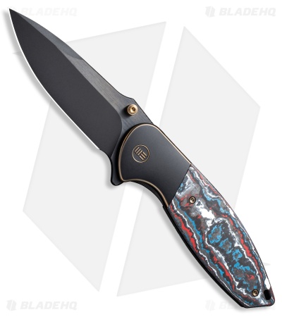 WE Knife Co. Nitro OG Frame Lock Knife Black Ti + Nebula FC (3.75" Black SW)
