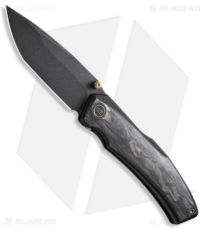 WE Knife Co. Swordfin Liner Lock Knife Shredded Carbon Fiber (3.3" Black SW)