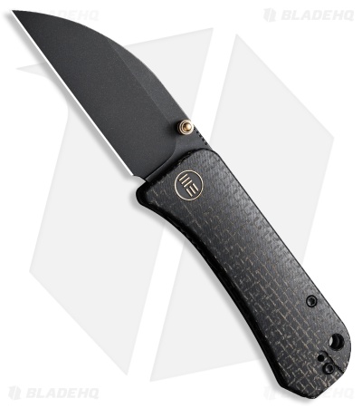 WE Knife Co. Banter Wharncliffe Liner Lock Knife Black Micarta (2.9" Black SW)