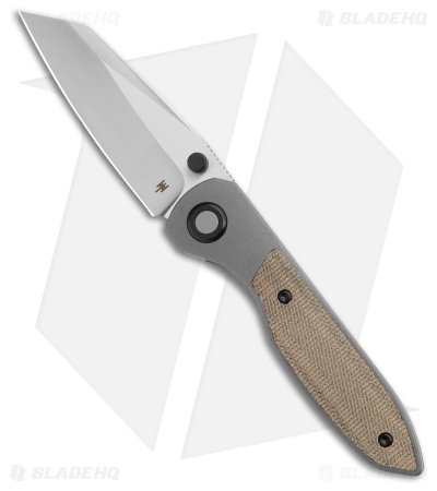 Wehr Knives Production Allie-P Frame Lock Knife Green Micarta Inlay (3" Satin)
