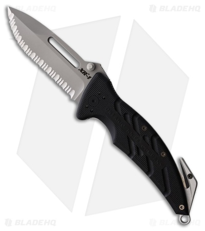 Ontario XR-1 Extreme Rescue Linerlock Black Zy-Ex (3.50" Bead Blasted Full Serr)