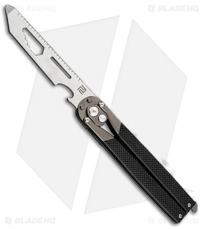 Artisan Cutlery Kinetic-Tool Auto Butterfly Knife Train Tool  Black G-10 (4" SW)