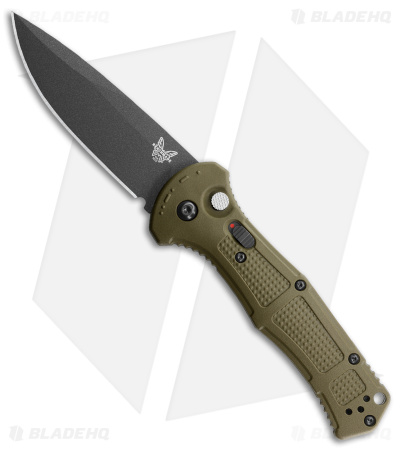 Benchmade Mini Claymore Automatic Knife Grivory OD Green (3" Black) 9570BK-1