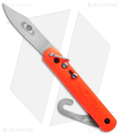 Colonial M-724 Orange Auto Rescue Knife w/Bail Loop (3" Satin)