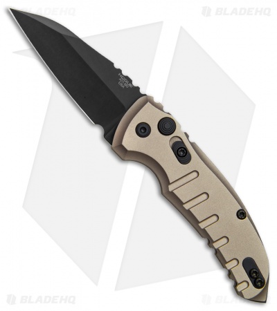 Hogue Knives A01 Microswitch Wharncliffe Automatic Knife FDE (2.6" Black)