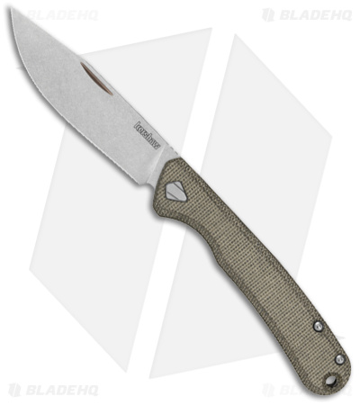 Kershaw Federalist Folding Knife Green Micarta (3.25" Stonewash) 4320