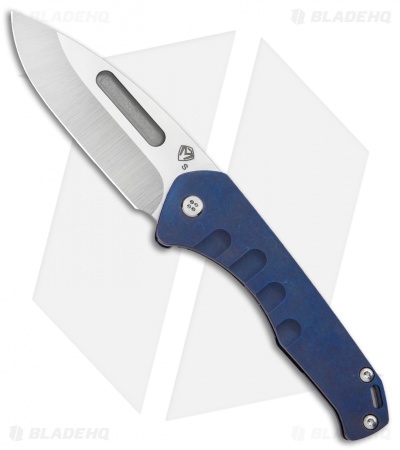 Medford Praetorian Slim Frame Lock Knife Blue Ano Drop Point (3.3