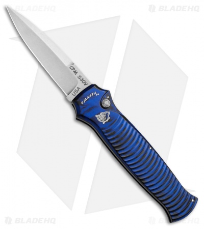 Piranha Bodyguard Automatic Knife Blue (3.3" Stonewash)