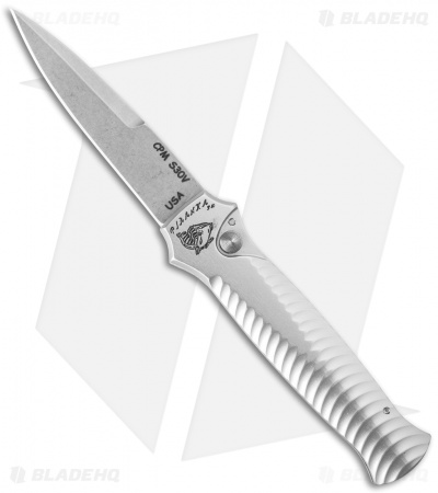 Piranha Mini-Guard Automatic Knife Silver (2.9" Stonewash)